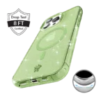 Lime Stardust Glitter iPhone Case - Image 4