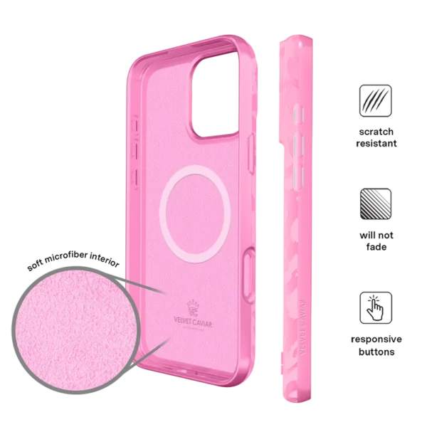 Hot Pink Caviar Crystals iPhone Case