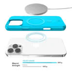 Neon Blue Clear iPhone Case - Image 4