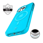 Neon Blue Clear iPhone Case - Image 5
