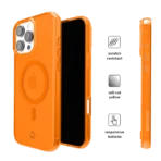 Neon Orange Clear iPhone Case - Image 6