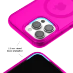 Neon Pink Clear iPhone Case - Image 3