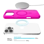 Neon Pink Clear iPhone Case - Image 4