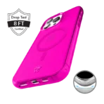 Neon Pink Clear iPhone Case - Image 5
