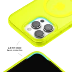 Neon Yellow Clear iPhone Case - Image 3