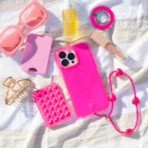 Neon Pink Clear iPhone Case - Image 7