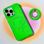 Neon Green Clear iPhone Case - Image 2