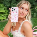Posie Pink Bow iPhone Case - Image 2