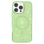 Lime Stardust Glitter iPhone Case